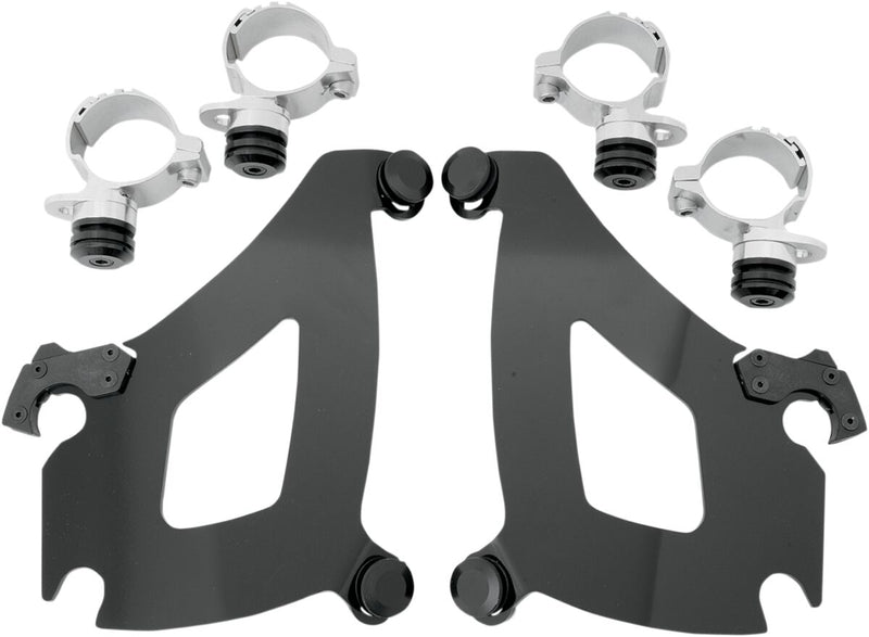 Memphis Shades Metric Bullet Fairing Mount Kit Mounting Kit Black Complete Aluminium #MEK1972