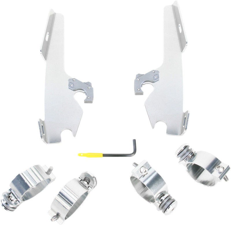 Memphis Shades Metric Windshield Trigger-Lock Complete Mount Kit for 2010-2020, 2022-2024 HONDA VT 1300 CX Trigger Lock Mounting Kit Polished Alumi... #MEK1960