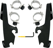 Memphis Shades Metric Windshield Trigger-Lock Complete Mount Kit for 2010-2020, 2022-2024 HONDA VT 1300 CX Trigger Lock Mounting Kit Black Aluminium