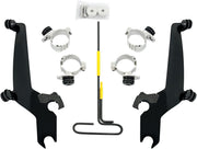 Memphis Shades Metric No-Tool Trigger-Lock Mount Kit for Sportshield for 1988-2007 HONDA VT 600 C Mounting Kit Black Complete Windshield Aluminium #MEB8917