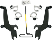 Memphis Shades Metric No-Tool Trigger-Lock Mount Kit for Sportshield for 1987-2015 HONDA Mounting Kit Black Complete Windshield Aluminium