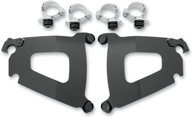 Memphis Shades Metric Bullet Fairing Mount Kit for 2004-2009 HONDA VTX 1300 C Mounting Kit Black Complete Aluminium