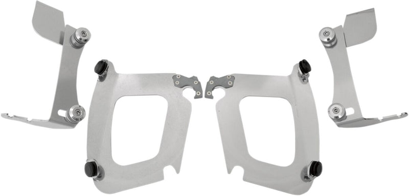 Memphis Shades Metric Bullet Fairing Mount Kit for 2003-2009 HONDA VTX 1300 Mounting Kit Polished Complete Aluminium