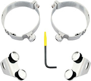 Memphis Shades Metric Mounting Hardware Kit for Fork Deflectors Mounting Kit Polished Wind Deflector Aluminium #MEK1980