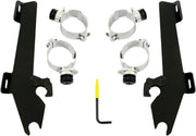 Memphis Shades Metric Windshield Trigger-Lock Complete Mount Kit for 2005-2009 SUZUKI Trigger Lock Mounting Kit Black Aluminium #MEB1990