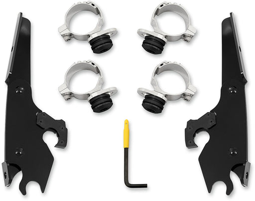 Memphis Shades Black Trigger Lock Mounting Kit for Batwing Fairing for 2015-2024 Indian Scout Motorcycles