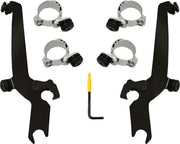 Memphis Shades Metric El Paso Sportshield Trigger Lock Mounting Kit for 2020-2024 HONDA CMX Black Windshield Aluminium Stainless Steel