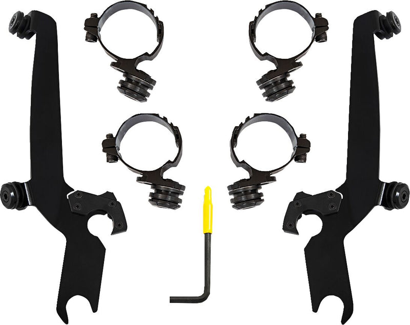 Memphis Shades Metric El Paso Sportshield Trigger Lock Mounting Kit for 2021-2024 HONDA CMX 1100 Black Windshield Aluminium Stainless Steel #MEB2066