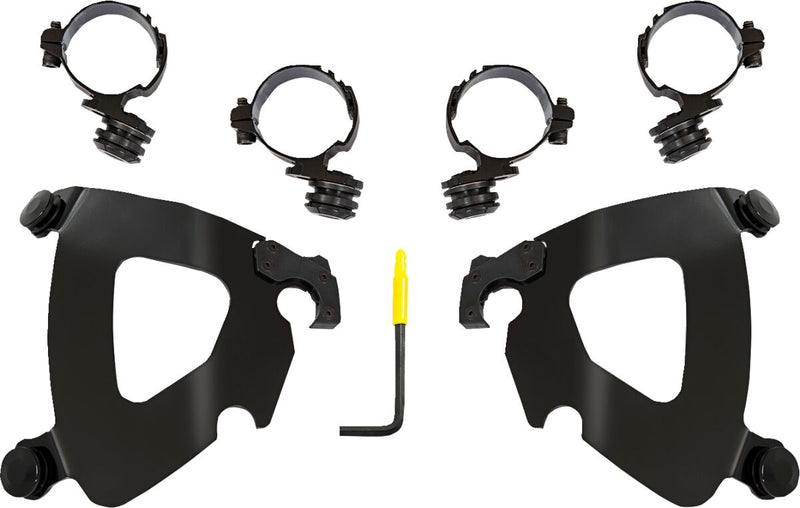 Memphis Shades Metric Gauntlet Fairing Trigger-Lock Mounting Kit for 2021-2024 HONDA CMX 1100 Black Aluminium Stainless Steel #MEB2068