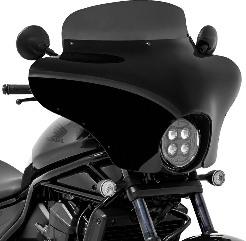 Memphis Shades Metric Batwing Fairing for 2021-2024 HONDA CMX 1100 Black ABS Plastic Kit #MEM7501
