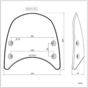 Daytona Aluminium Meter Visor with Bracket Set for 1978-1999, 2014-2018 YAMAHA Fairing Black Round Street 7075-T6 Aluminium Each