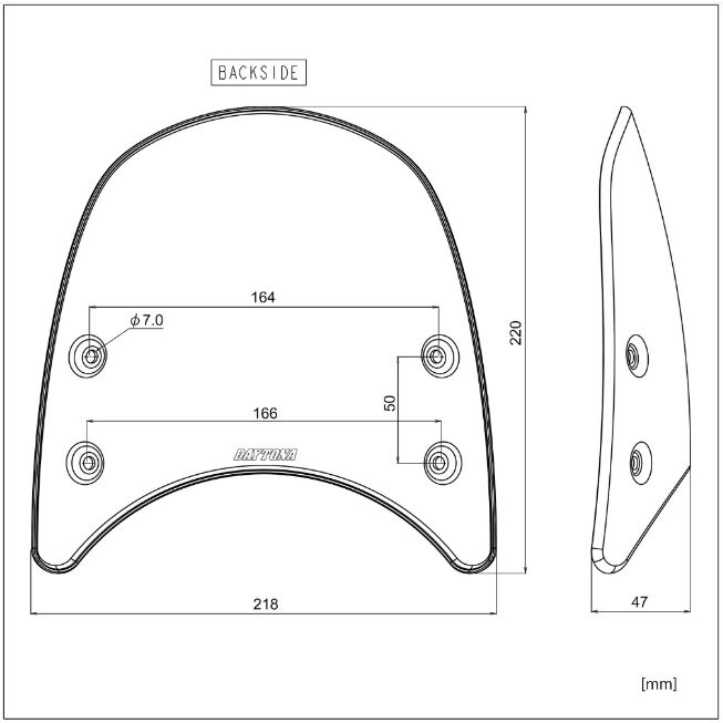 Daytona Aluminium Meter Visor with Bracket Set for 2018-2024 KAWASAKI Z 900 RS ABS Fairing Black Round Street 7075-T6 Aluminium Each