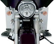 Memphis Shades Metric Fork Deflectors Wind Deflector Chrome Pair