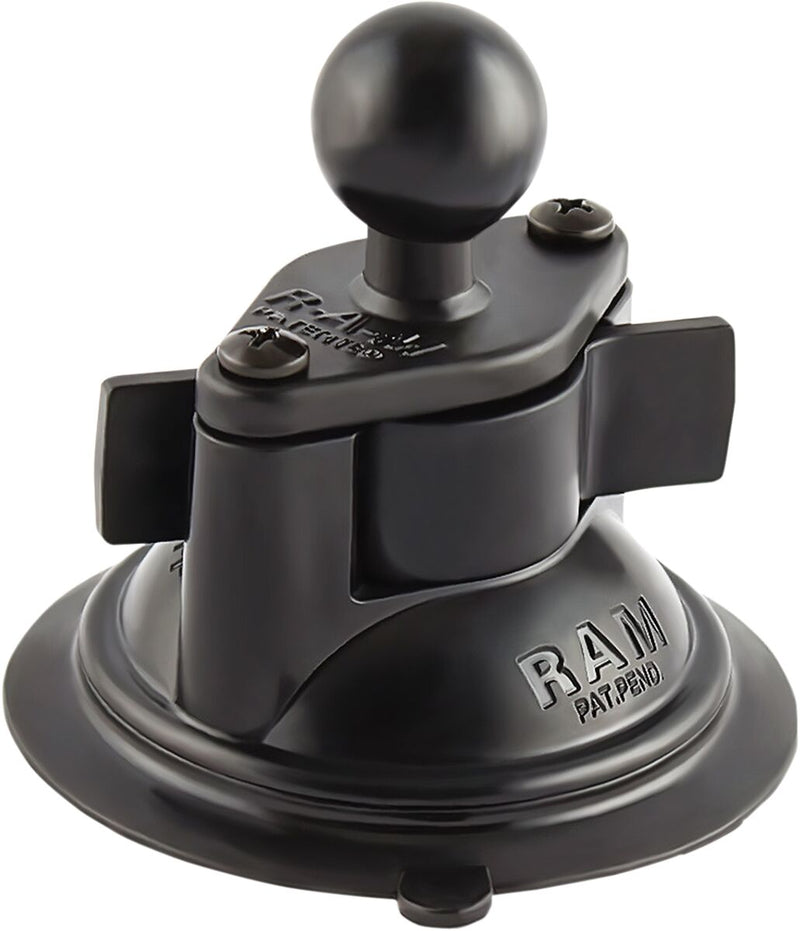 RAM Mounts 1" Ball Mount Suction Cup Base Accessory Mount Powder-Coated Aluminium #RAM-B-224-1U