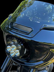 Custom Dynamics Black Mesh Fairing Vent Insert for 2022 Harley-Davidson Softail Low Rider El Diablo - FXRST and 2022-2026 Harley-Davidson Softail Low Rider ST - FXLRST Motorcycles #CD-LRST-C-V-B
