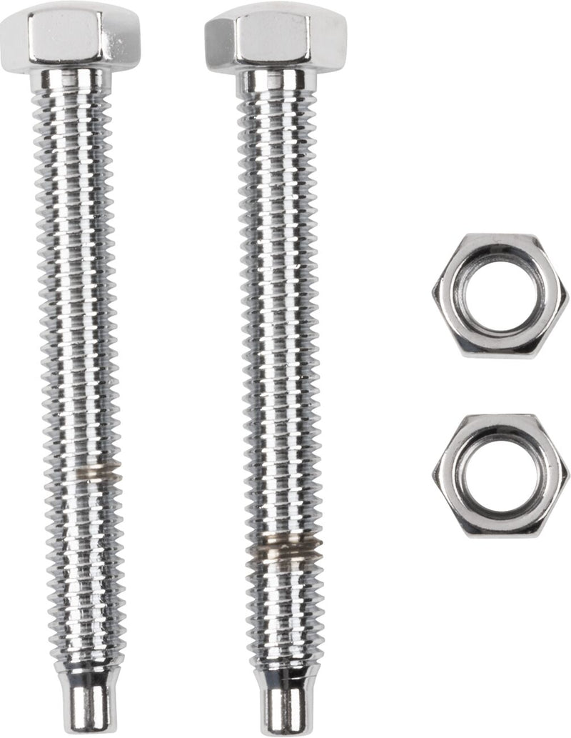 Colony Rear Axle Adjuster Bolts - Steel, Pair - Chrome / Silver for Harley-Davidson Softail 2000-2007
