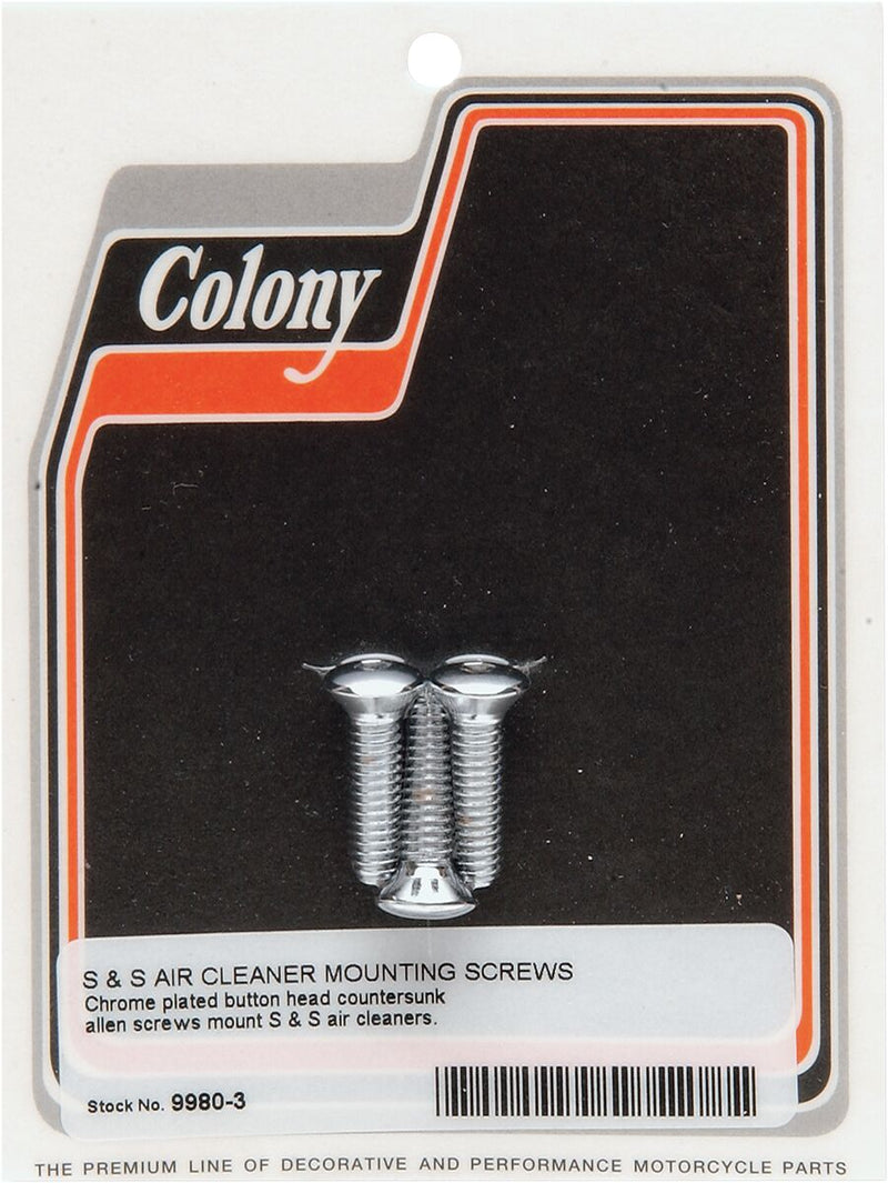 Colony S&S Air Cleaner Cover Mounting Screw Kit - Bolts S&S AIR CLN CVR for Harley-Davidson Touring & FXR 1966-1983