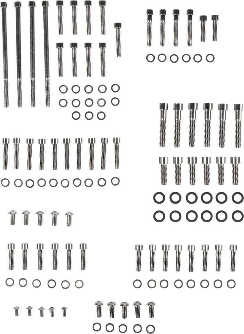 Drag Specialties Big Twin Black Chrome Smooth Motor Bolt Sets for 2007-2016 Harley-Davidson Touring and 2012-2016 Harley-Davidson Trike Motorcycles