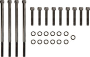 Drag Specialties Black Chrome Knurled Primary Cover Bolt Set for 2012-2016 Harley-Davidson Trike and 2004,2007-2016 Harley-Davidson Touring Motorcycles