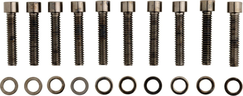 Drag Specialties Cam Cover Bolt Kit - Steel, Smooth /  Socket-Head - Black / Chrome for Harley-Davidson Touring, Softail, Dyna & Trike 1999-2015