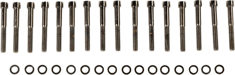 Drag Specialties Black Smooth Primary Cover Bolt Set for 2004-2022 Harley-Davidson Sportster Motorcycles
