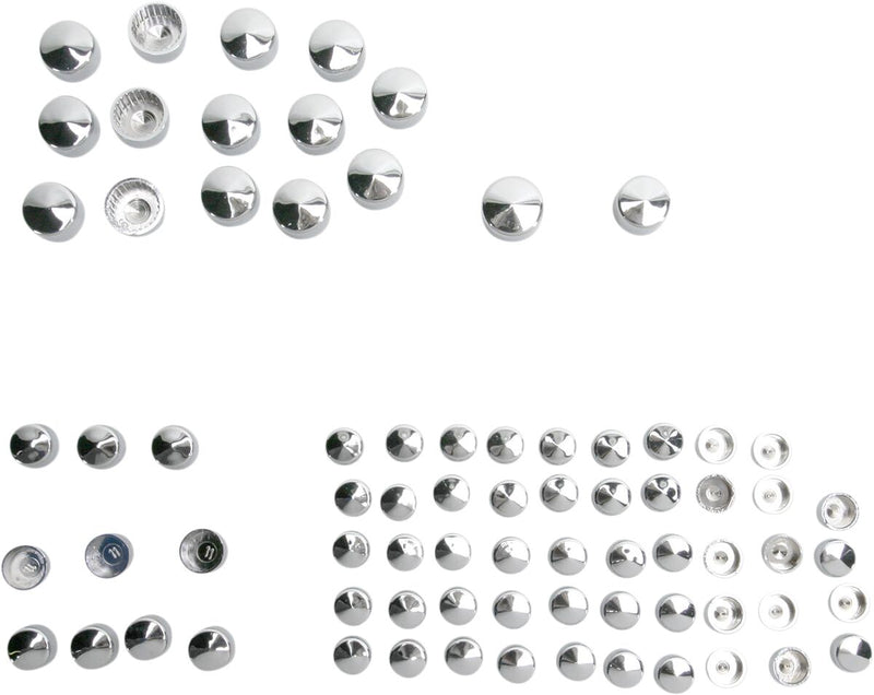 Drag Specialties Standard Engine Bolt Cover Kit - ABS, Bolt /  Engine - Chrome / Silver for Harley-Davidson Touring 2003-2008
