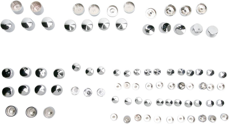 Drag Specialties Standard Engine Bolt Cover Kit - ABS, Bolt /  Engine - Chrome / Silver for Harley-Davidson Touring 1999-2006