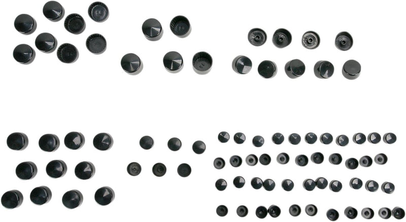 Drag Specialties Black Standard Bolt Cover Kit for 1999-2006 Harley-Davidson Touring Motorcycles