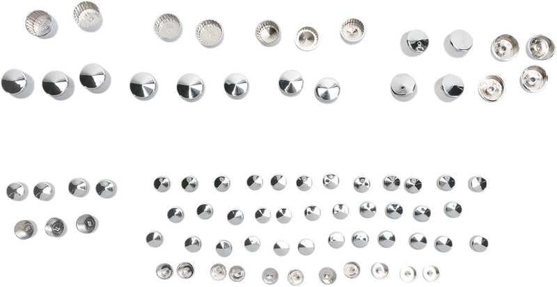 Drag Specialties Standard Engine Bolt Cover Kit - Bolt /  Engine, ABS - Chrome / Silver for Harley-Davidson Dyna 2006-2017