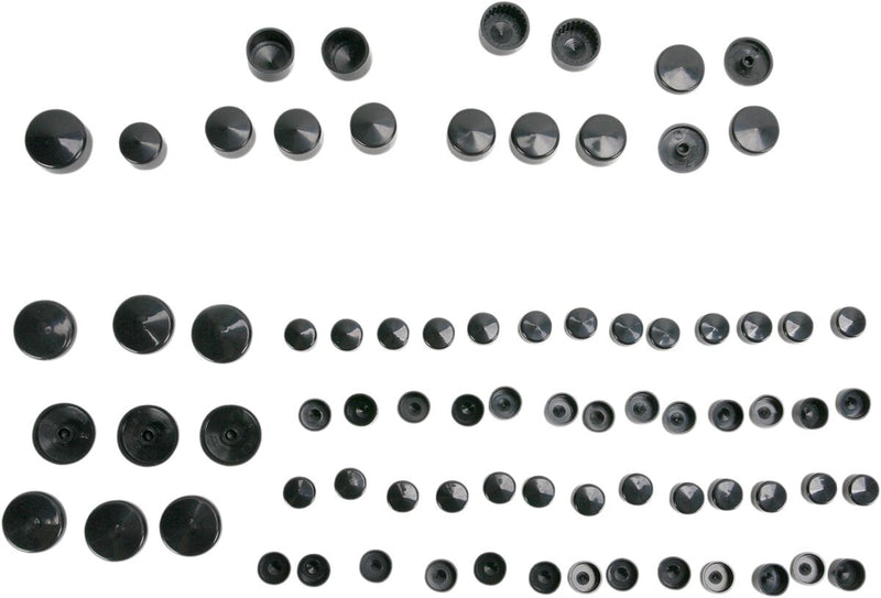 Drag Specialties Standard Engine Bolt Cover Kit - Bolt /  Engine, ABS - Black / Natural for Harley-Davidson Sportster 2004-2022