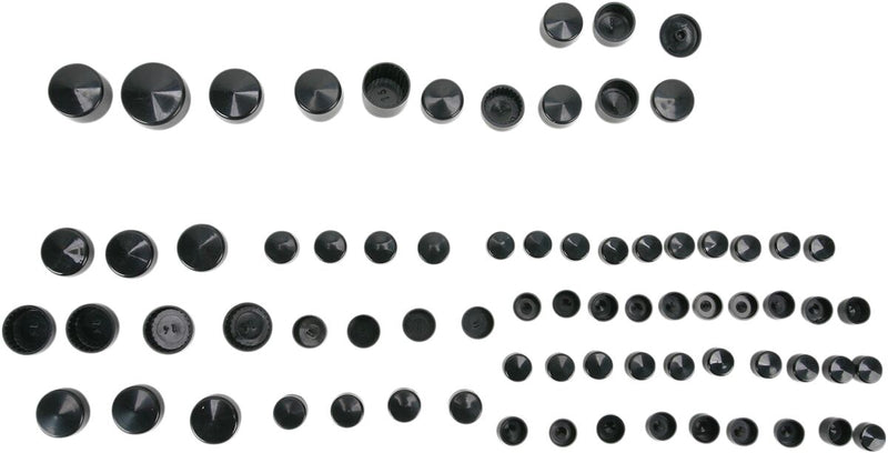 Drag Specialties Standard Engine Bolt Cover Kit - ABS, Bolt /  Engine - Black / Natural for Harley-Davidson Sportster 1986-2003