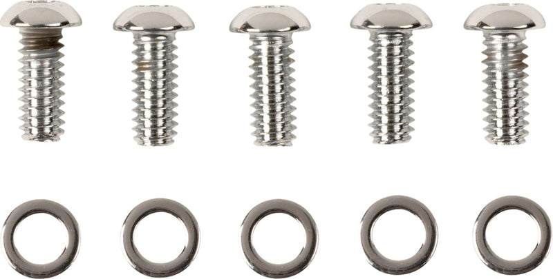 Drag Specialties Derby Cover Bolt Kit - Button-Head /  Smooth /  Torx, Set - Chrome / Silver for Harley-Davidson Touring, Softail, Dyna & Trike 1999-2015