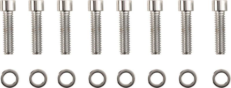 Drag Specialties M-eight Bolt Kit - Smooth /  Socket-Head, Lifter Block - Chrome / Silver for Harley-Davidson Touring, Softail, Dyna & Trike 2017-2024