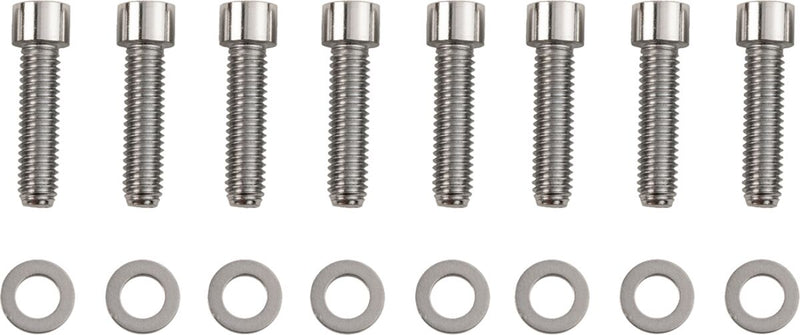 Drag Specialties M-eight Bolt Kit - Transmission Bearing Housing, Smooth /  Socket-Head - Chrome / Silver for Harley-Davidson Touring, Softail, Dyna & Trike 2017-2024