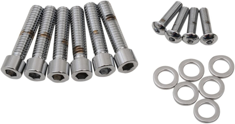 Drag Specialties Handlebar Control Bolt Kit w/Smooth Allen Heads for Various Various Harley-Davidson Motorcycles (See Fitment List)