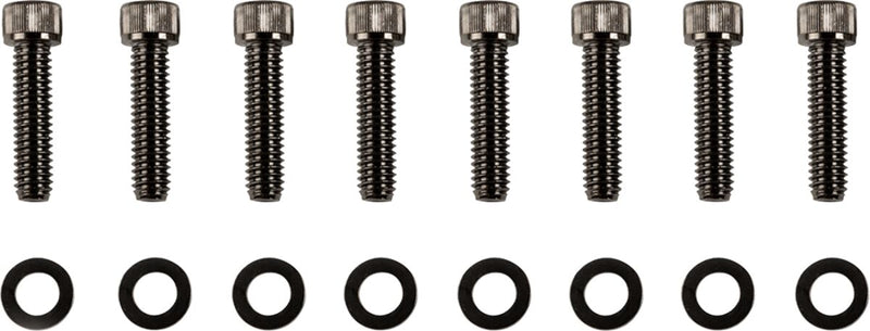 Drag Specialties M-eight Bolt Kit - Knurled /  Socket-Head, Transmission Bearing Housing - Black / Chrome for Harley-Davidson Touring, Softail, Dyna & Trike 2017-2026