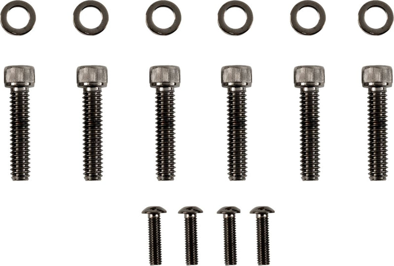 Drag Specialties M-eight Bolt Kit - Knurled /  Socket-Head - Black / Chrome for Harley-Davidson Touring & Trike 2017-2024