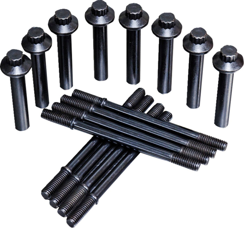 S&S Cycle Cylinder Stud & Head Bolt Kit for 2017-2025 Harley-Davidson Cylinder Stud/Head Bolt Black Oxide 12-Point For M8 Models Chromoly #900-1176