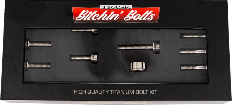 Trask Bitchin' Bolts Motor Mount for 2017-2026 Harley-Davidson Hardware Silver Titanium Kit #TM-1050-E