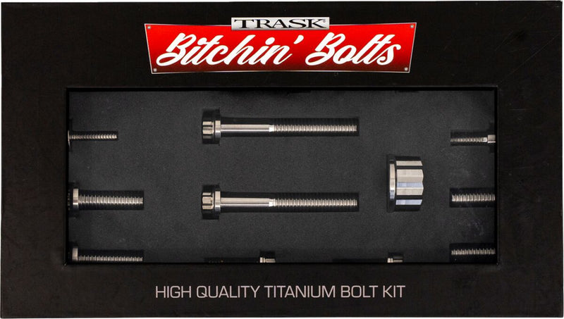 Trask Bitchin' Bolts Peg Mount for 2017-2026 Harley-Davidson Hardware Silver Titanium Kit #TM-1050-F