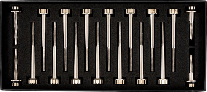 Trask Bitchin' Bolts Crankcase for 2017-2026 Harley-Davidson Hardware Silver Titanium Kit #TM-1050-H