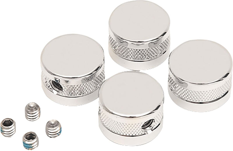 Drag Specialties Head Bolt Covers - S&S Engines - Aluminum, 4 Pack - Chrome / Silver