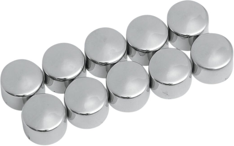 Drag Specialties Bolt Covers - Allen /  Socket /  Standard, 10 Pack, ABS - Chrome / Silver