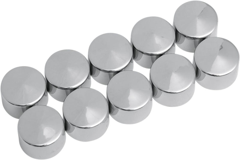 Drag Specialties Bolt Covers - 10 Pack, Allen /  Socket /  Standard, ABS - Chrome / Silver