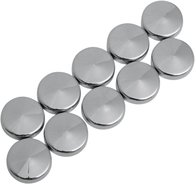 Drag Specialties Bolt Covers - Standard /  Torx, ABS, 10 Pack - Chrome / Silver