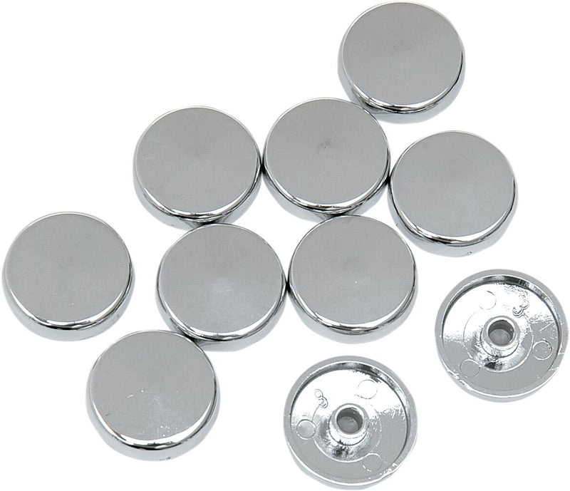 Drag Specialties Bolt Covers - Standard /  Torx, 10 Pack, ABS - Chrome / Silver