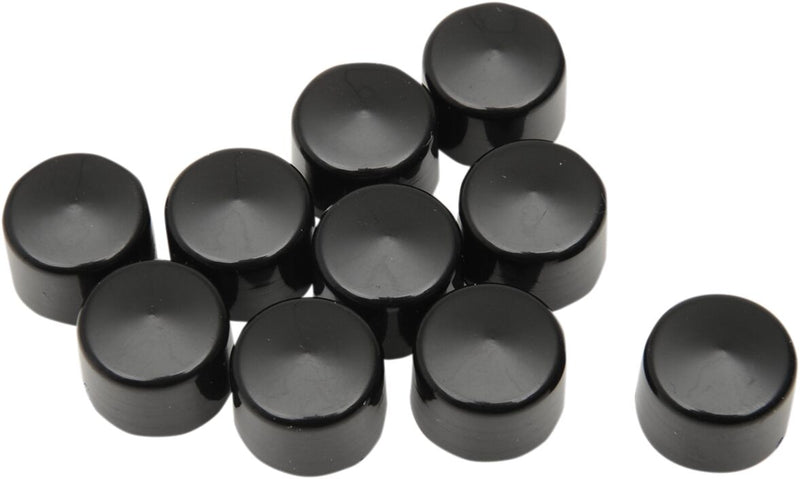 Drag Specialties Bolt Covers - 10 Pack, ABS, Allen /  Socket /  Standard - Black / Matte