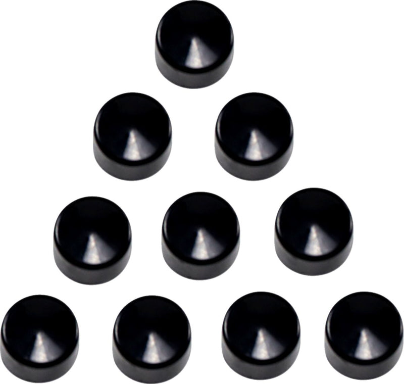 Drag Specialties Bolt Covers - 10 Pack, Allen /  Socket /  Standard, ABS - Black / Matte