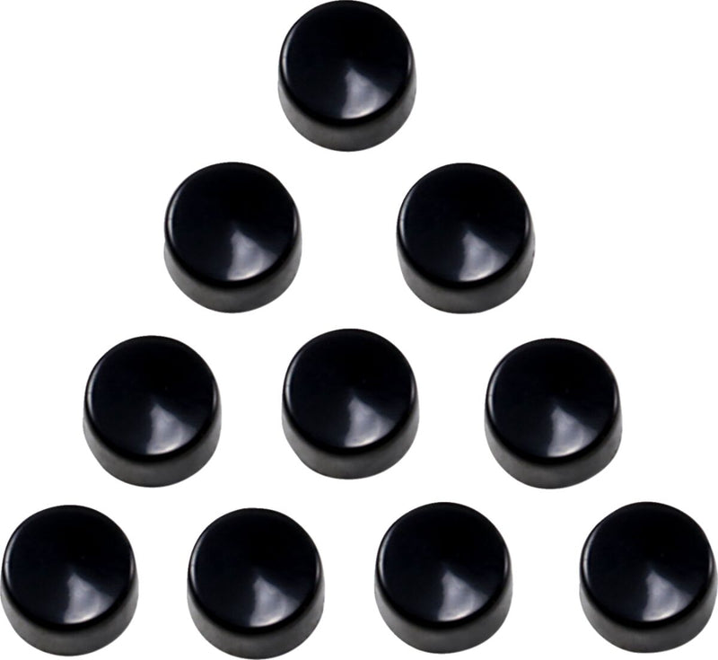 Drag Specialties Bolt Covers - 10 Pack, Hex /  Standard, ABS - Black / Matte