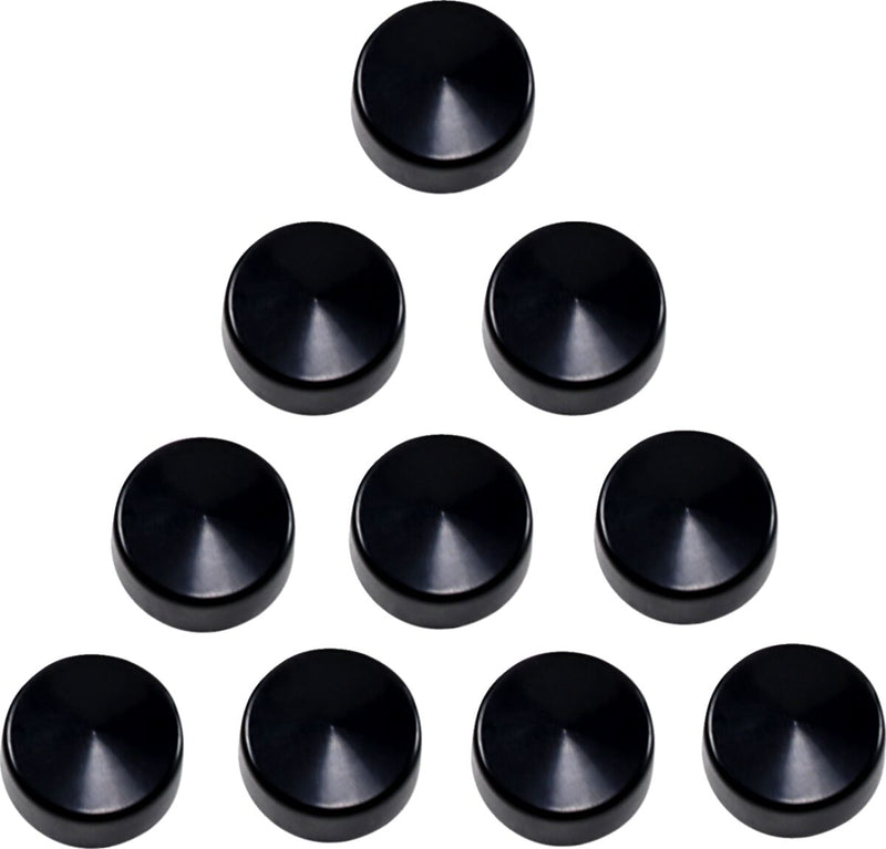Drag Specialties Bolt Covers - 10 Pack, Hex /  Standard, ABS - Black / Matte